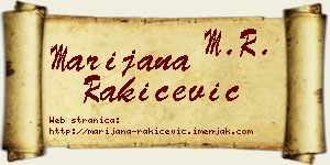 Marijana Rakićević vizit kartica
